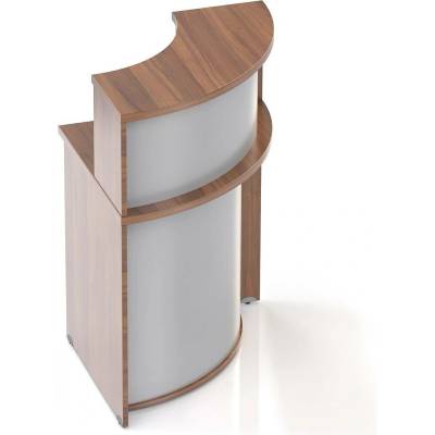 Nábytek Designový cz NLKA90 19 Recepční pult Komfort ořech / šedý