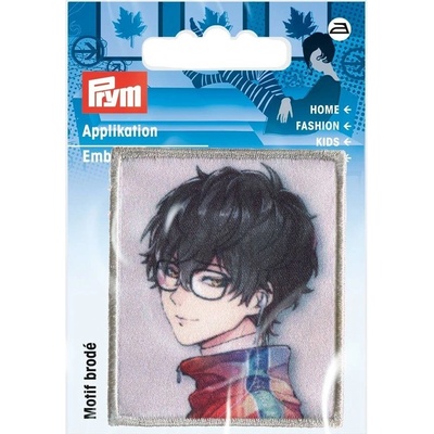 PRYM Nášivka anime chlapec s čiernymi vlasmi, nažehľovací