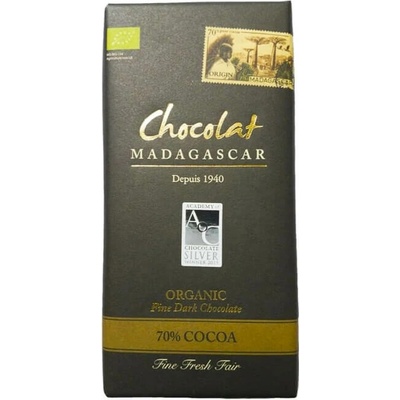 Chocolat Madagascar 70% tmavá fine čokoláda Sambirano Bio 85 g