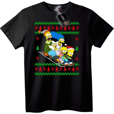 NOONEBRAND Тениска Simpsons Коледно спускане - 3XL, White