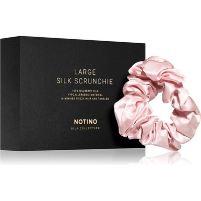 Notino Silk Collection Large scrunchie hodvábna gumička do vlasov Pink 1 ks