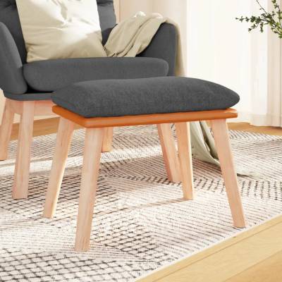 vidaXL Табуретка, тъмносива, 45x29, 5x35 см, текстил и изкуствена кожа (341447)