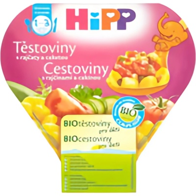 HiPP BIO Těstoviny s rajčaty a cuketou 250 g