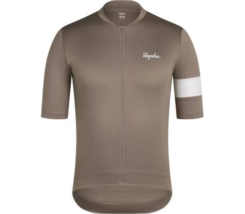Rapha Core Jersey dark tan/white pánsky