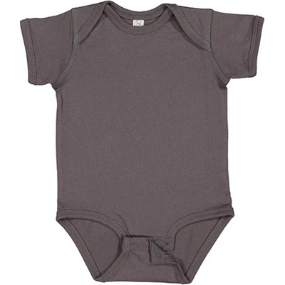 Rabbit Skins Dojčenské body s krátkym rukávom EU Charcoal Monate