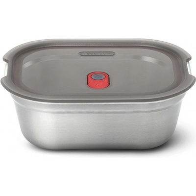 Black Blum Кутия за храна Black+Blum Meal Prep FBSS-BX-S017, 600 ml, Правоъгълна, Подходяща за фурна, Без BPA, Неръждаема стомана, Сив/Червен (FBSS-BX-S017)