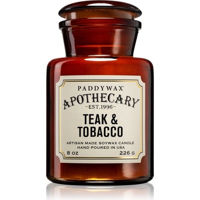 Paddywax Apothecary Teak & Tabacco ароматна свещ 226 гр