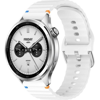 PROTEMIO 104122 WAVY Silikónový remienok pre Xiaomi Watch S4 biely