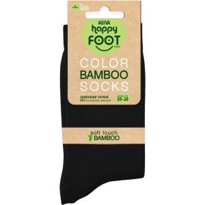 AGIVA Дамски чорапи Agiva Happy Foottopia, С бамбукови нишки, Черни, 35-38 (AGIVA-091)