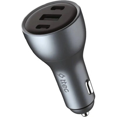 Ttec Зарядно за кола ttec - SmartCharger Duo PD, USB-C/USB-A, 130W, сиво (8694470826608)
