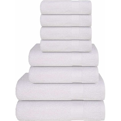 vidaXL Комплект кърпи FROGN от 8 части Бял 360 г/м2 (137061)