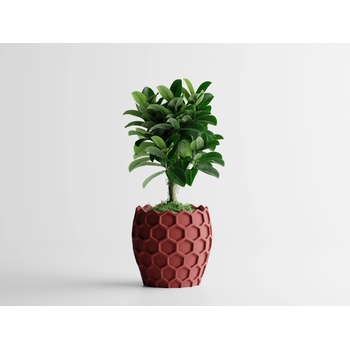 Кашпа Beehavia Малка, 151x151xH146мм- Тъмночервен Мат