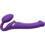 Strap On Me 3 Motors Vibrating Silicone Bendable Strap-On Purple M