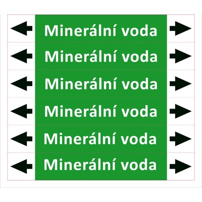 Nadrzenapalivo.cz Značení potrubí ISO 20560, minerální voda PZA 009249