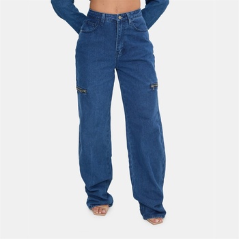 I Saw It First Дънки I Saw It First Straight Leg Jeans - Mid Blue