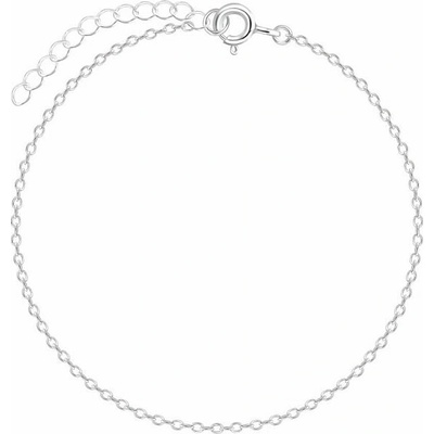 Nefertitis 08544 Stříbrný řetízkový náramek 18 cm NF64627 - 18 cm, 0,55 g
