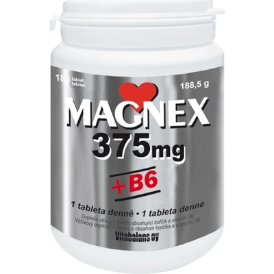 Vitabalans Magnex 375mg + B6 s vysokým obsahom horčíka 180 ks