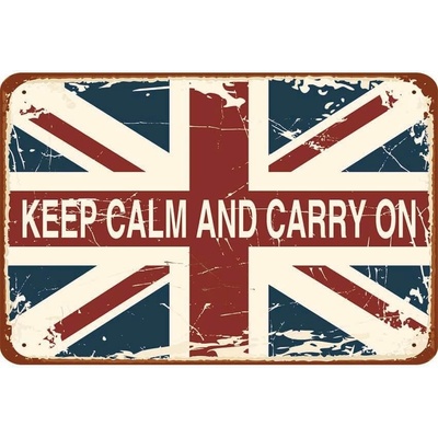 Plechová ceduľa Keep Calm and Carry On