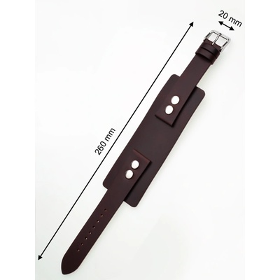 Perigaum Replacement Strap for P-0701 u. P-0702 20 x 260 mm Brown Silver Clasp (Replacement Strap for P-0701 u. P-0702 20 x 260 mm Brown Silver Clasp)