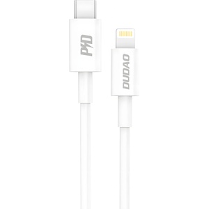 Dudao Кабел за зареждане Dudao L6X USB-C/Lightning PD 20W - Бял / 1m KP41383