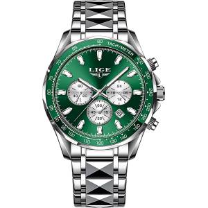 LIGE Часовник lige da-41997 - Зелен / Сребрист kp41997 Часовници