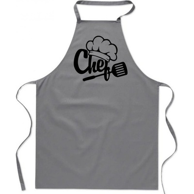 Povidlo.cz Zástěra Chef Šedá
