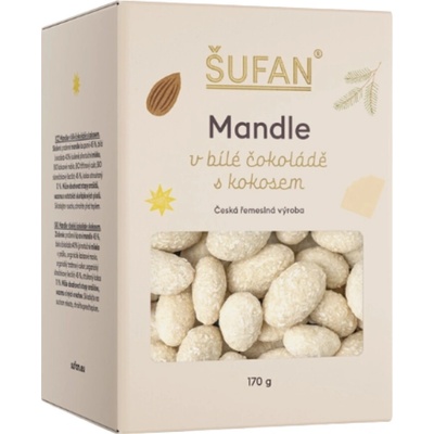 Šufan Mandle v bílé čokoládě s kokosem 170 g