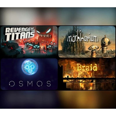 Braid + Machinarium + Osmos + Revenge of The Titans