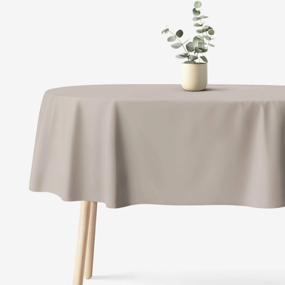Goldea oválný ubrus 100% bavlněné plátno šedohnědý 140x180 cm