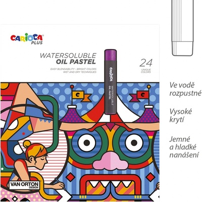 Carioca Plus olejové pastely box 24 ks