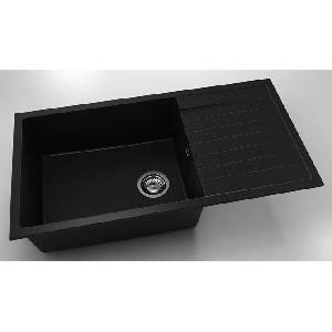FAT Мивка Vanguard 230, Fat Granite, 1008 Черен металик, с включен сифон Мивка за вграждане