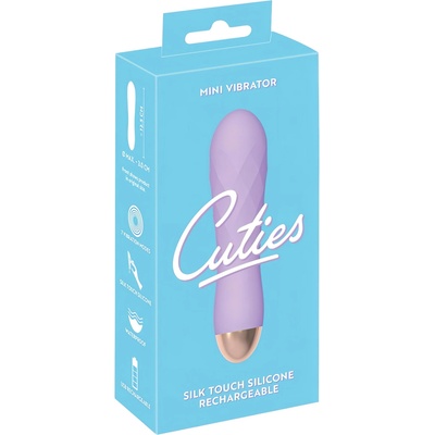Cuties Mini - вибратор с акумулатор и водоустойчив, лилав, релефен