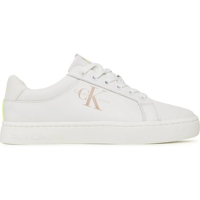 Calvin Klein Jeans Сникърси Calvin Klein Jeans Classic Cupsole Fluo Contrast YM0YM00603 Бял (Classic Cupsole Fluo Contrast YM0YM00603)