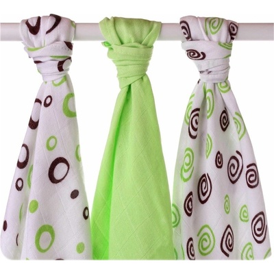 Kikko bambusové Spirals and Bubbles 70 x 70 Lime Mix 3 ks