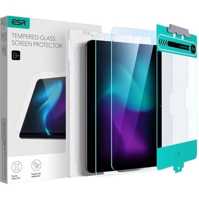 ESR Tempered Glass Screen Protector Set - комплект 2 броя калени стъклени защитни покрития за дисплея на iPad Pro 11 (2024) (прозрачен)