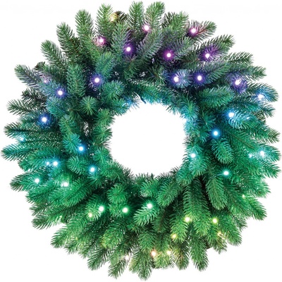 Twinkly Twinkly GD20P4425P00 LED RGB Stmievateľný vianočný veniec 50xLED pr. 60 cm Wi-Fi TW0059