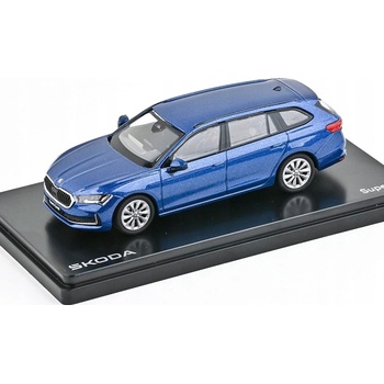 Abrex Škoda Superb IV Combi 2023 Modrá Cobalt Metalíza 1:43