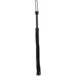  Висококачествен бич, дължина от 75см. - Leather Braided Tails Black (DEVIL00056)