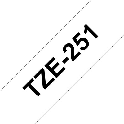Brother TZe-251, bílá / černá (24mm, laminovaná) TZe251