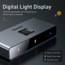 Baseus Matrix 3x HDMI Switch 4K šedý CAHUB-BC0G