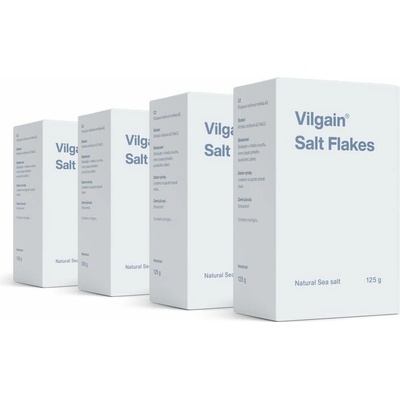 Vilgain Vločková soľ morská soľ vločky Multipack 4 x 125 g