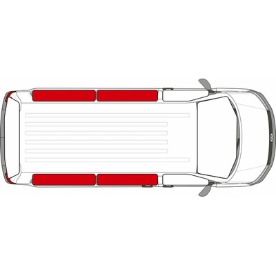 IDEATERMICA Vnútorné termoclony pre Mercedes Benz V Classe od roku 2014 s komfortným obložením KR+DR+Extra dlhý - druhá akosť Varianta: Obytná časť - KR