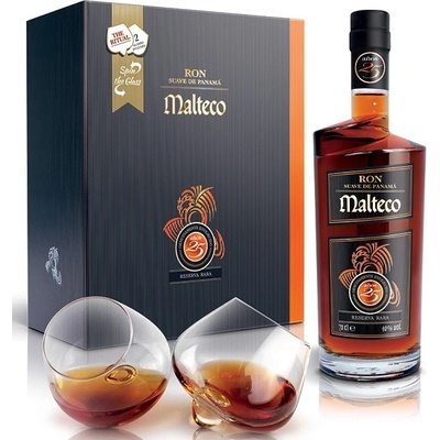 Malteco 25y 40% 0,7 l (dárkové balení 2 sklenice)