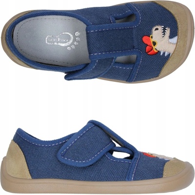 barefoot detské prezúvky 3F Elf Dino modré