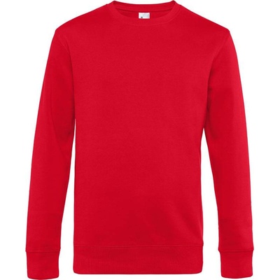 B&C KING Crew Neck pánska mikina červená