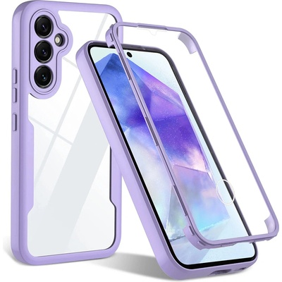 Techsuit Калъф за Samsung Galaxy A55 5G + Протектор - ColorVerse 360 Series - Лилав