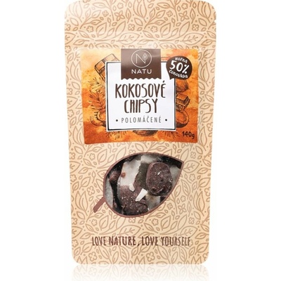 NATU Kokosové chipsy polomáčané kokosové čipsy 140 g