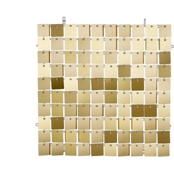 PartyDeco Панел за Фон с Пайети Светлозлатист