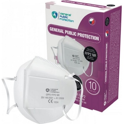 General Public Skládaný respirátor FFP2 bez ventilku 10 ks – Zboží Dáma
