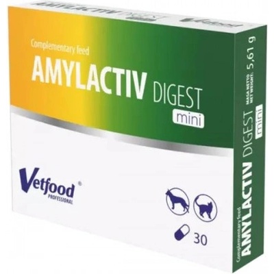 VetFood Amylactiv Digest Mini - за кучета и котки с храносмилателни разстройства, 30 капсули - Полша